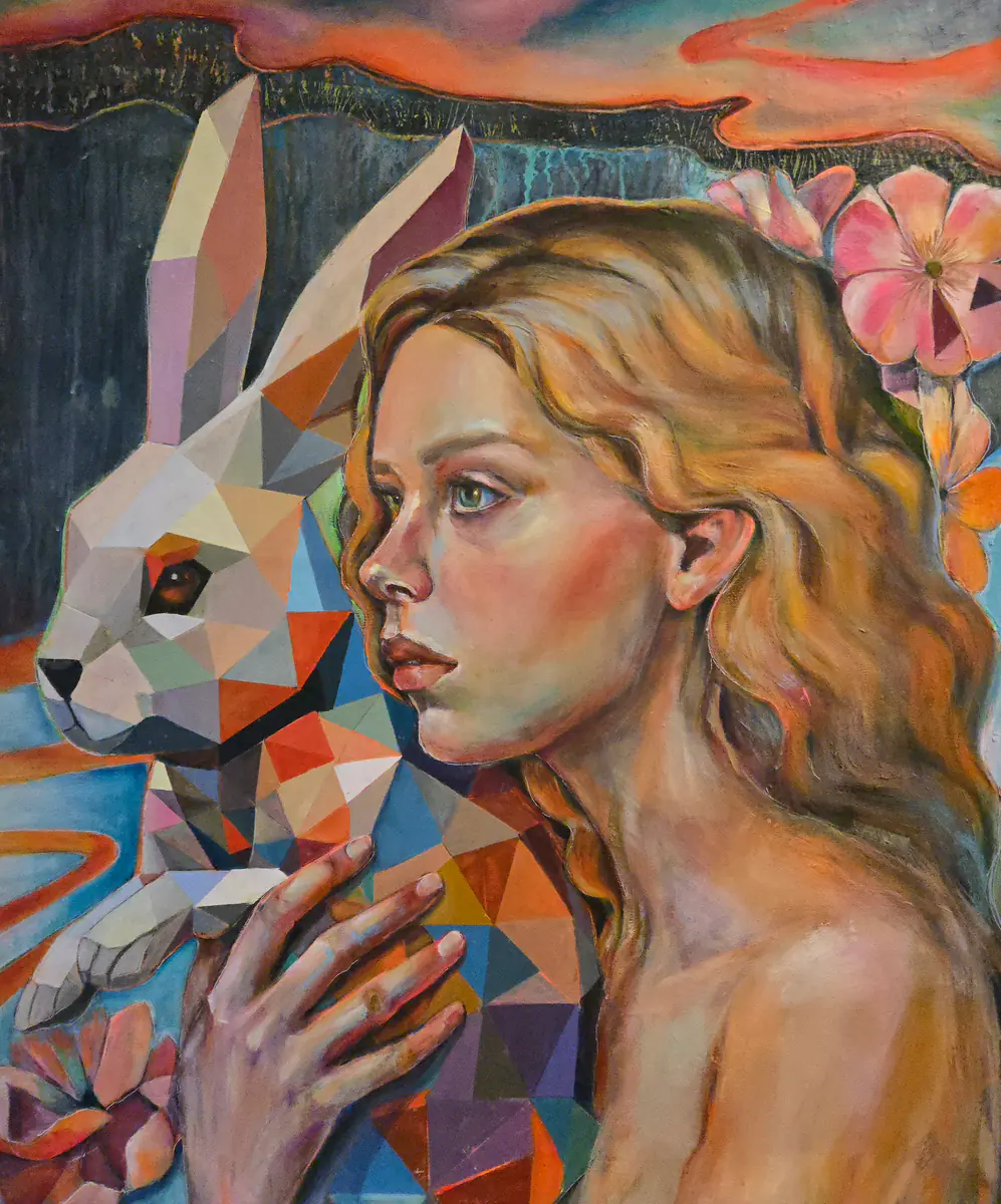 Adam och Eva. - Akryl - Abstract - 77×90 cm av Lana Blink (såld)
