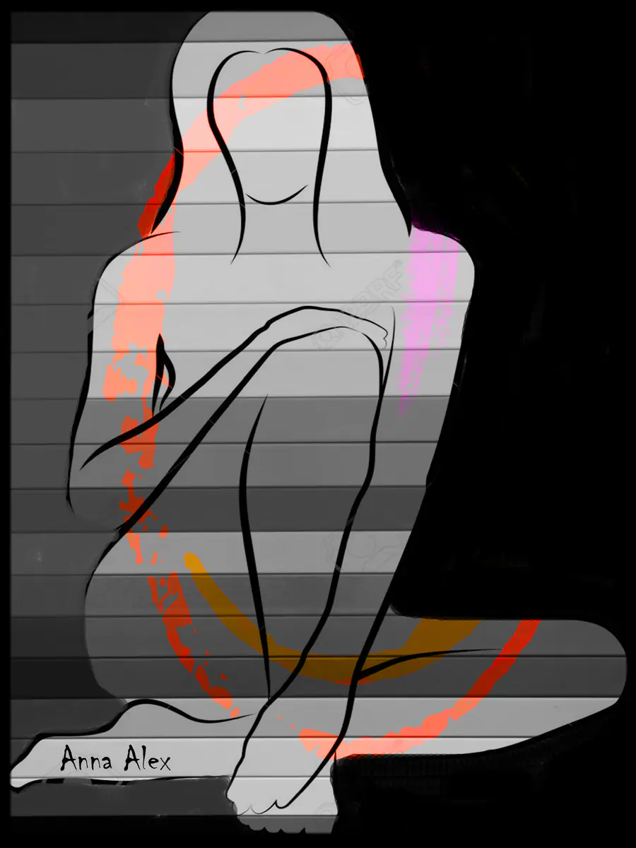 Min kropp och min längtans färger - Fotografi - Pop Art - 50×70 cm av Anna Alex konst