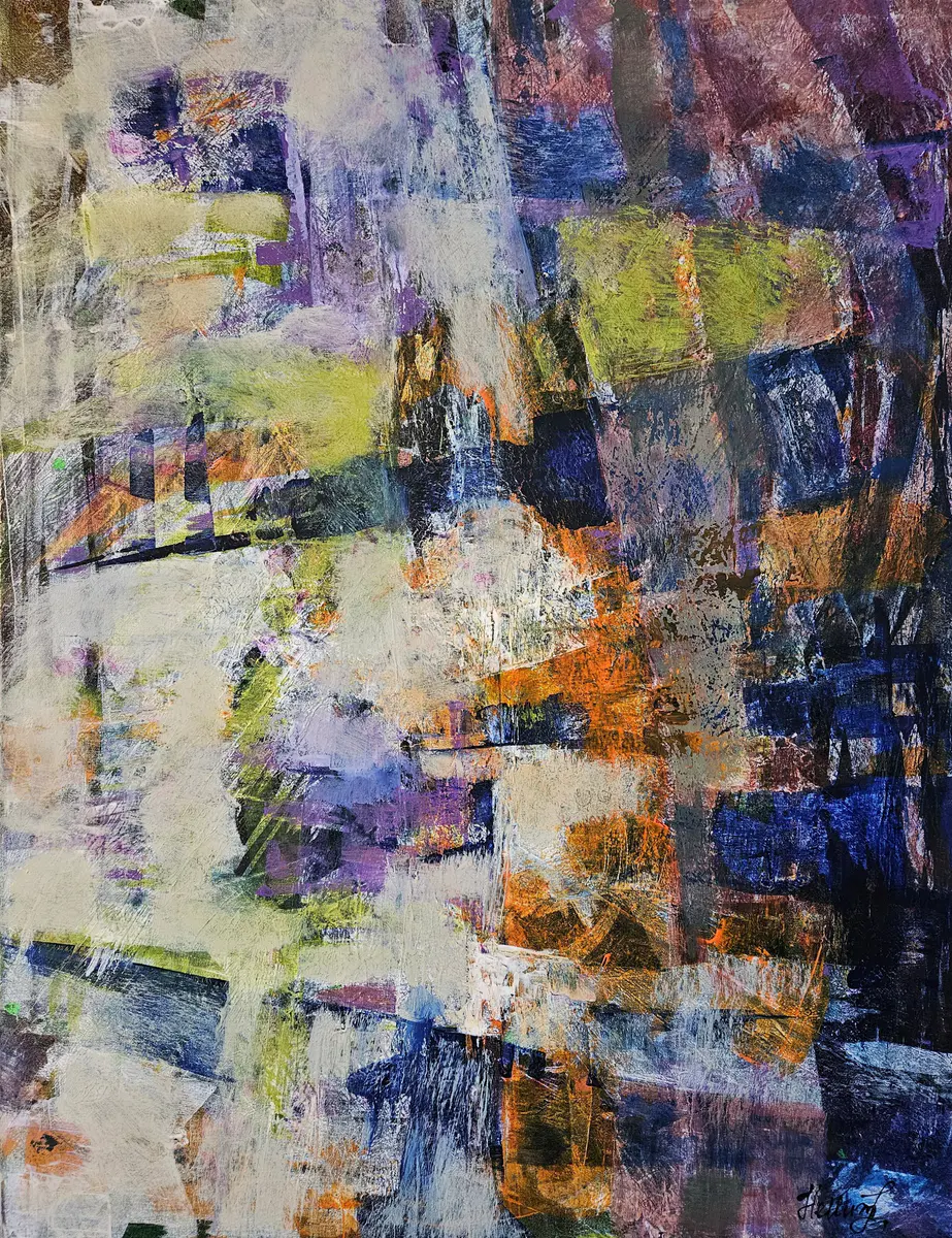 A Chance Encounter - Akryl - Abstract - 70×90 cm av Tatiana Hellum