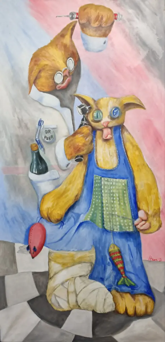 296-26 Labbarett 80x160 - Olja - Surrealism - 80×160 cm av MRomo