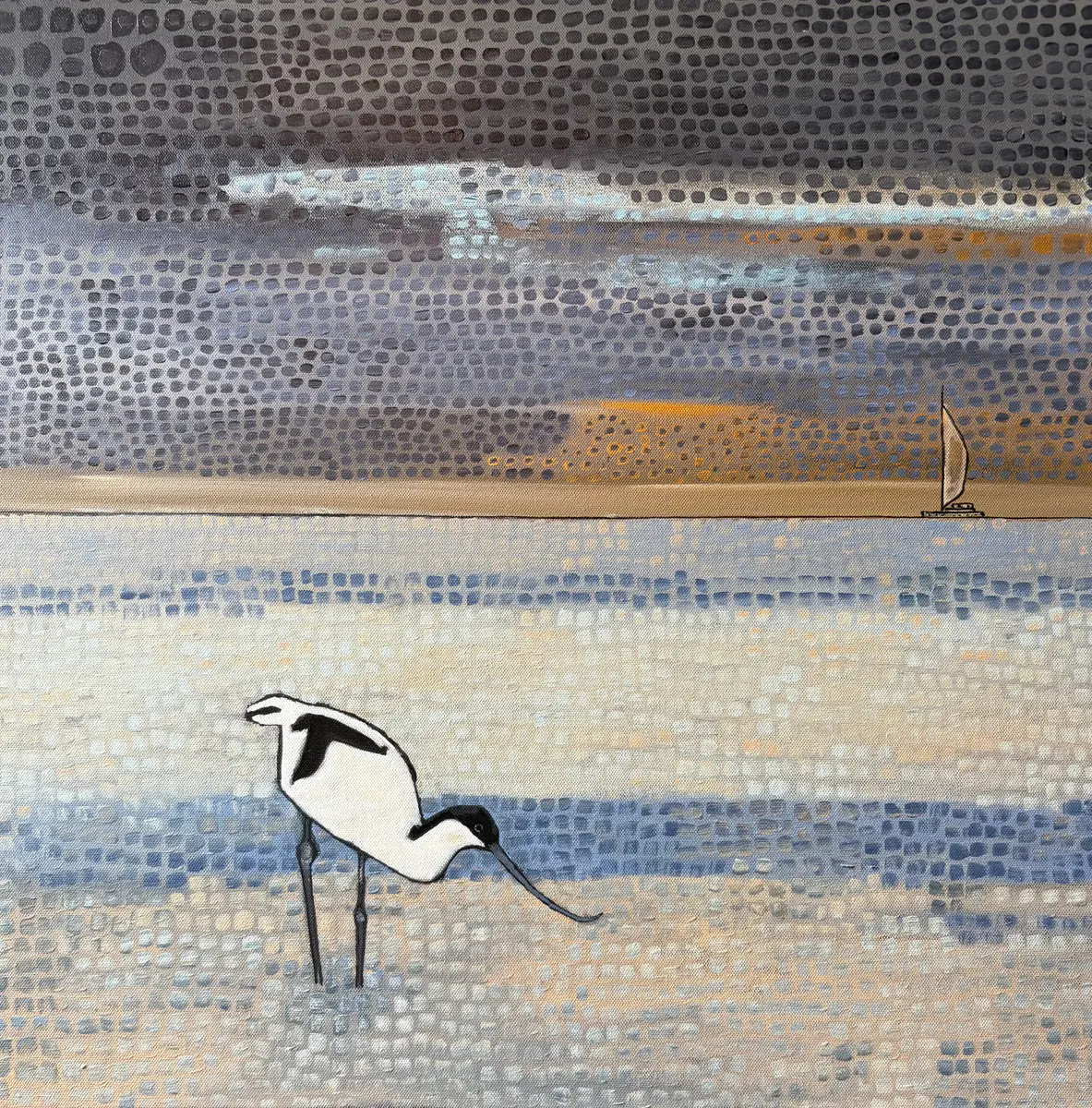 Skärfläcka - Akryl - Modern - 60×60 cm av Vivianne Otsa