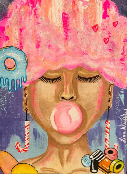Sweet like candy - Akryl av Lina A Nordblad