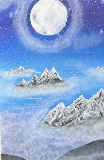 Dimmans hav - Akryl av Ann-Christin (Acmpainting) Martinsson