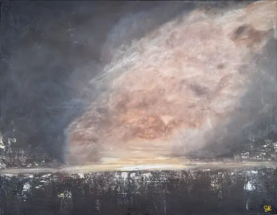 Cosmic Genesis - Akryl av Safa Khalaf
